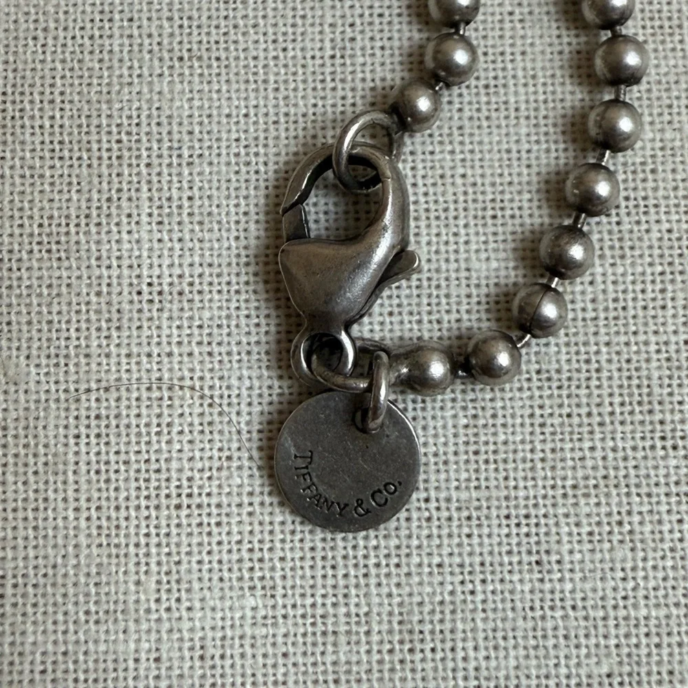 Tiffany &‎ Co. Signature Return to Tiffany Dog Tag Beaded Necklace